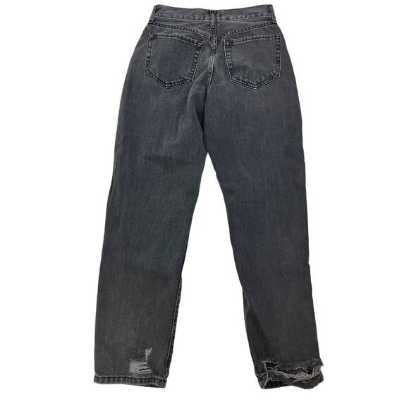 Forever 21 Premium Womens Mid Rise Distressed Straight Leg Jeans Gray Size 25 - Picture 7 of 9